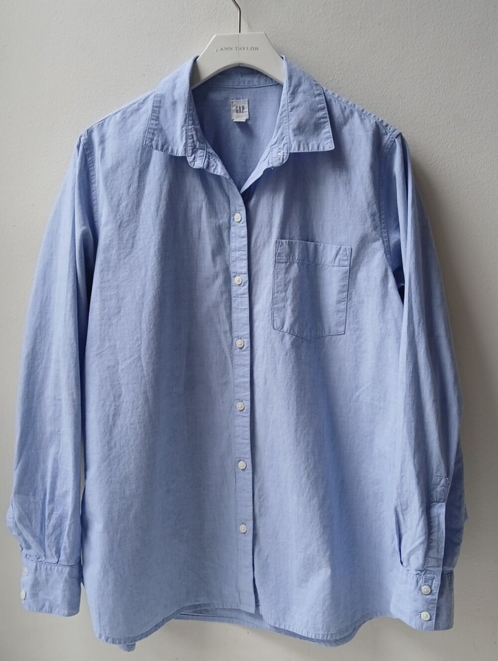 Gap Easy Shirt Light Blue Button Front Women's Small